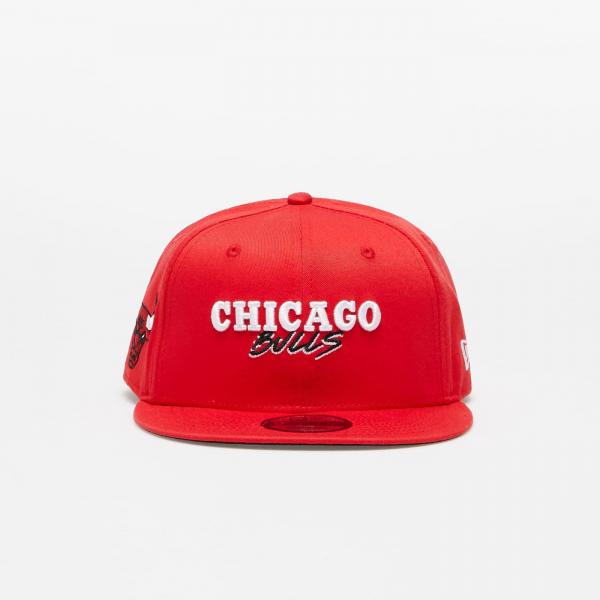 New Era Chicago Bulls Script Team 9Fifty Snapback Cap Red