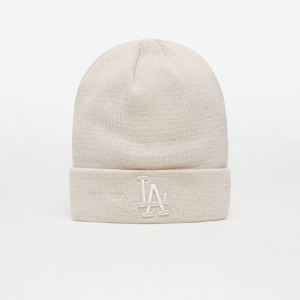 New Era Los Angeles Dodgers League Essential Womens Beanie Hat Light Beige