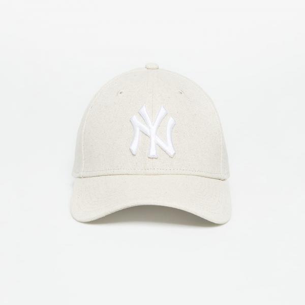 New Era New York Yankees Linen 9FORTY Adjustable Cap Stone/ Optic White