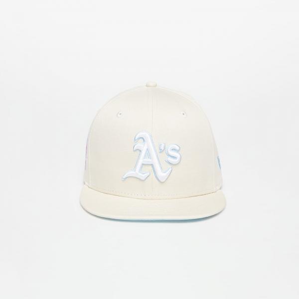 New Era Oakland Athletics Pastel Patch Cream 9FIFTY Snapback Cap Light Cream/ Optic White