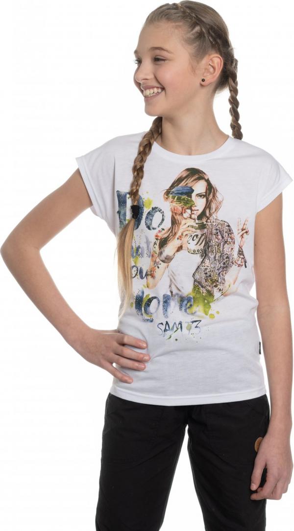SAM 73 Dívčí triko s krátkým rukávem Bílá 116