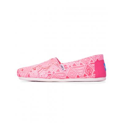 Espadrij Toms Classic pink neon tribal