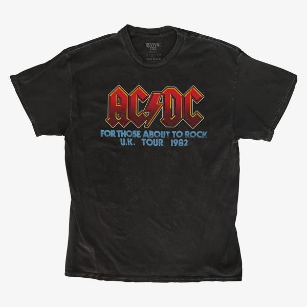 Queens Revival Tee - ACDC Classic Logo UK Tour Unisex T-Shirt Black
