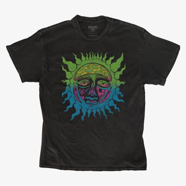 Tričko Merch Revival Tee - Sublime Psychedelic Sun Logo Unisex T-Shirt Black M