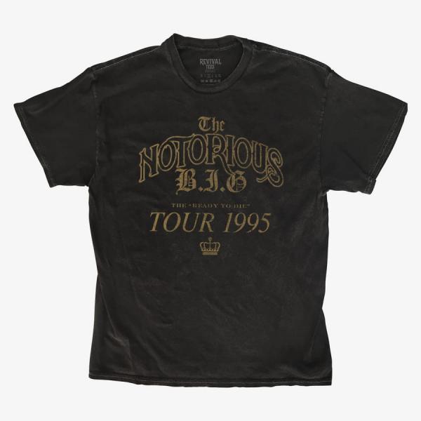 Queens Revival Tee - The Notorious BIG 1995 Ready To Die Tour Unisex T-Shirt Black