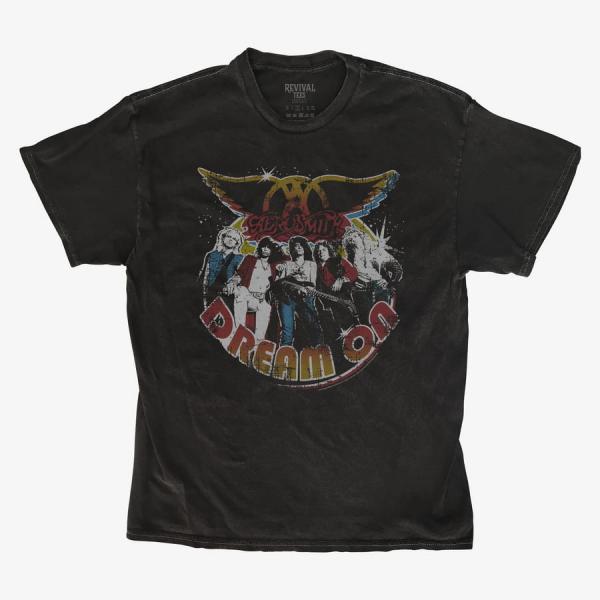 Queens Revival Tee - Aerosmith Dream On Unisex T-Shirt Black