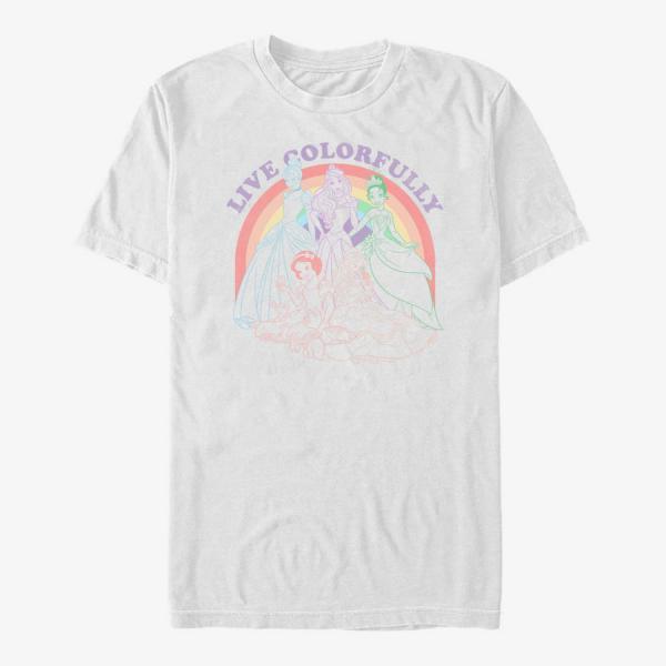 Tričko Merch Disney Princesses - Rainbow Princess Unisex T-Shirt White M