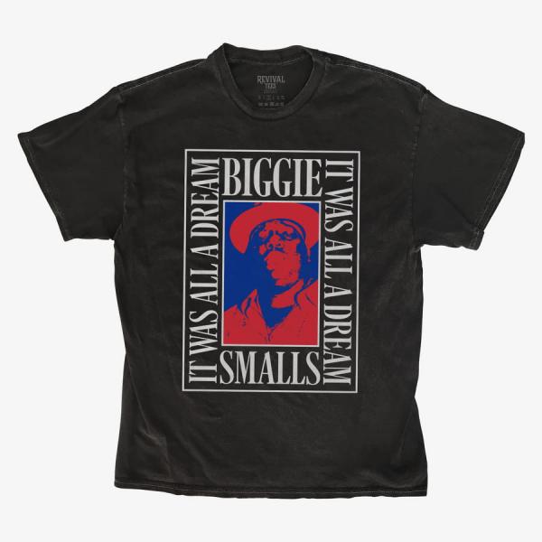 Tričko Merch Revival Tee - Biggie Smalls It Was All A Dream Unisex T-Shirt Black L