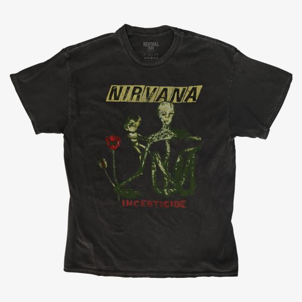 Tričko Merch Revival Tee - Nirvana Incesticide Unisex T-Shirt Black M