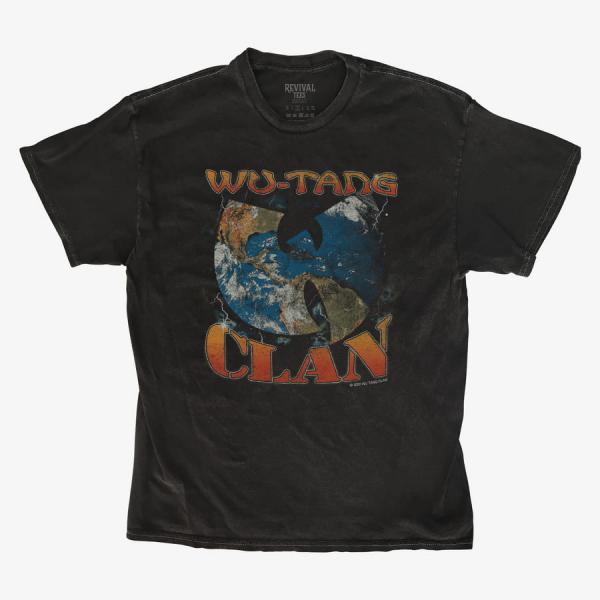 Queens Revival Tee - Wu-Tang Clan Earth Logo Unisex T-Shirt Black