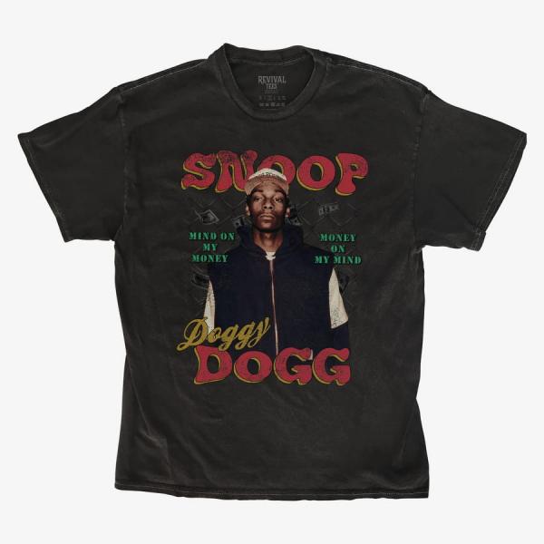 Queens Revival Tee - Snoop Dogg Mind On My Money Unisex T-Shirt Black