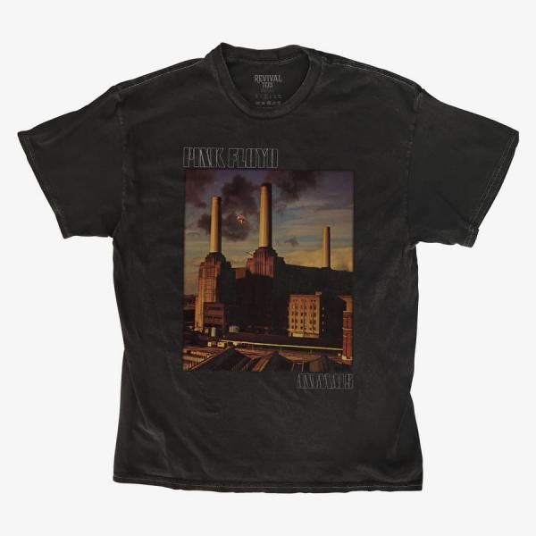 Queens Revival Tee - Pink Floyd Animals Cover Unisex T-Shirt Black
