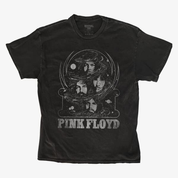 Tričko Merch Revival Tee - Pink Floyd Bandmates Faces Unisex T-Shirt Black S