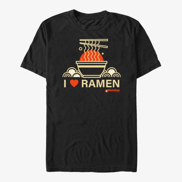 Tričko Merch Maruchan - HEART RAMEN 4EVA - MUMA0DKMSC_01CHH Unisex T-Shirt Black S