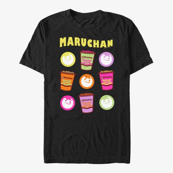 Tričko Merch Maruchan - MARUCHAN NEON ICONS - MUMA0JBGSE_00BLK Unisex T-Shirt Black L