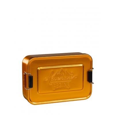 W & W Aluminium Lunch Tin Brass GEN027