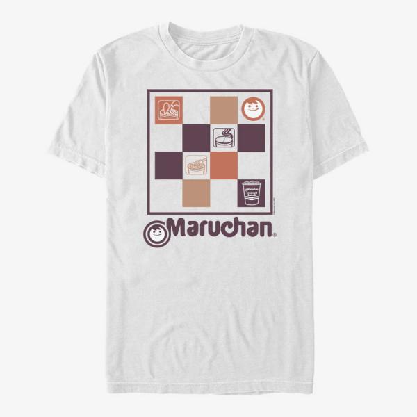 Tričko Merch Maruchan - CHECKERED MARUCHAN - MUMA0EKGSE_10WHT Unisex T-Shirt White S