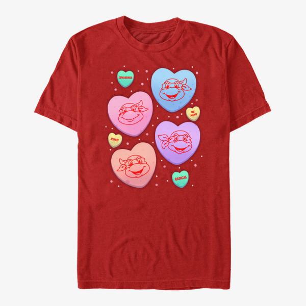 Queens Nickelodeon Teenage Mutant Ninja Turtles - CandyHeart Turtles Unisex T-Shirt Red