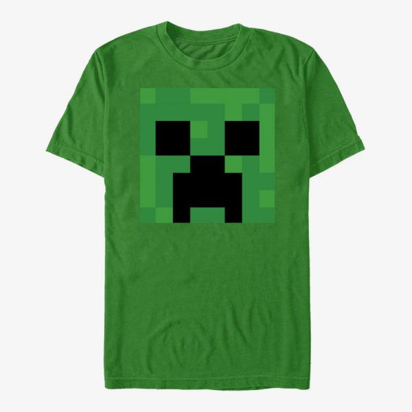 Tričko Merch Minecraft - CREEPER BIG FACE Unisex T-Shirt Kelly Green M