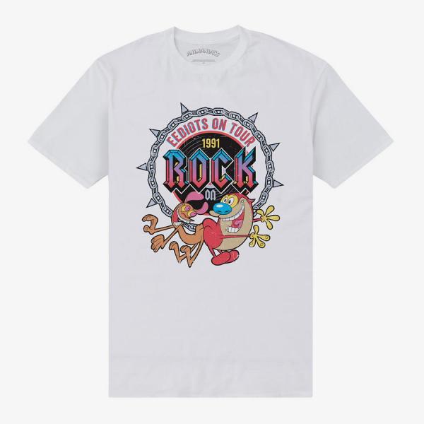 Queens Park Agencies - Ren & Stimpy On Tour Unisex T-Shirt White