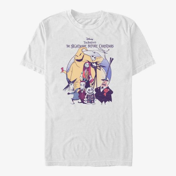 Tričko Merch Disney Nightmare Before Christmas - NIGHTMARE SCARY GROUP Unisex T-Shirt White S