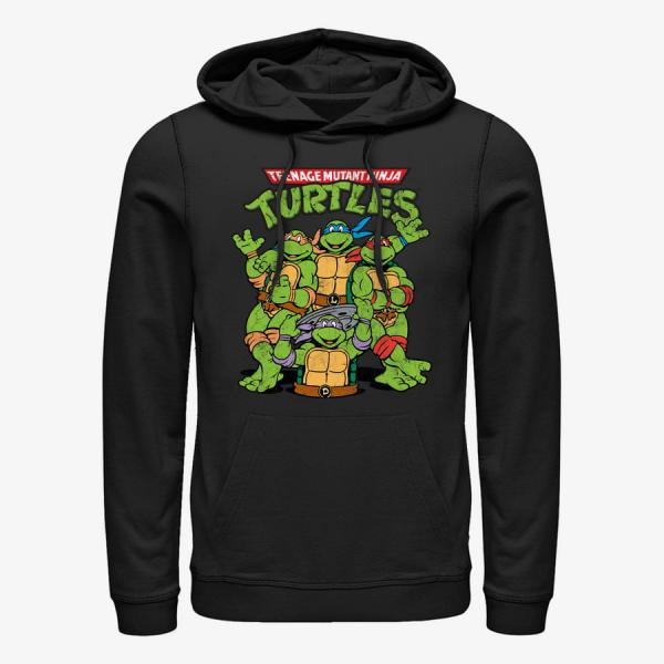 Mikina Merch Paramount Teenage Mutant Ninja Turtles - Turtle Group Unisex Hoodie Black XL