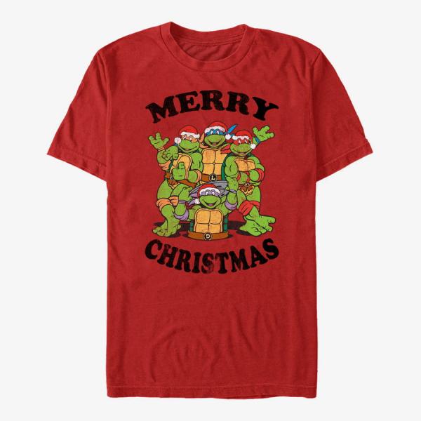 Queens Nickelodeon Teenage Mutant Ninja Turtles - Group Christmas Unisex T-Shirt Red