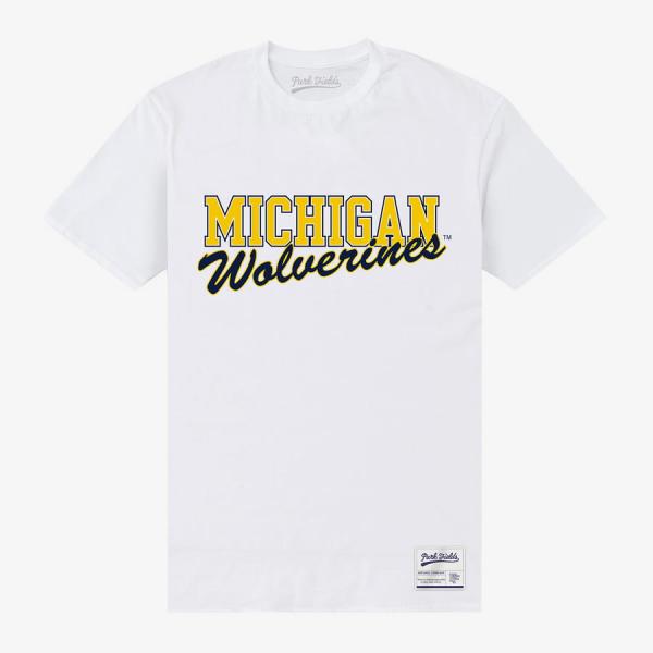 Tričko Merch Park Agencies - Michigan Wolverines Unisex T-Shirt White XXXL