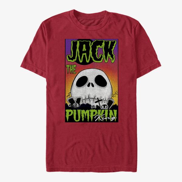 Tričko Merch Disney Nightmare Before Christmas - JACK BIG SKULL Unisex T-Shirt Brick Red M