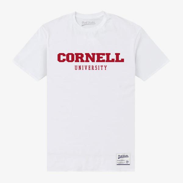 Tričko Merch Park Agencies - Cornell University Script Unisex T-Shirt White XXXXL