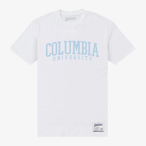 Tričko Merch Park Agencies - Columbia University Script Unisex T-Shirt White XXL