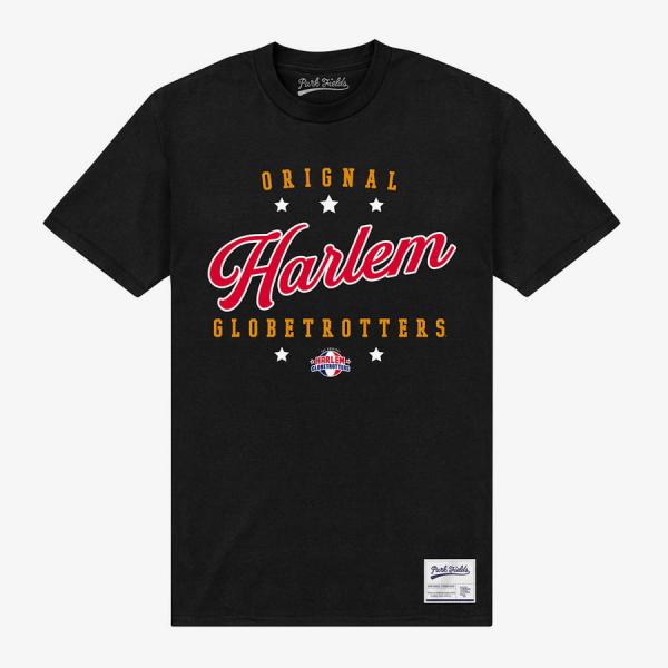 Tričko Merch Park Agencies - Harlem Globetrotters Script Unisex T-Shirt Black M
