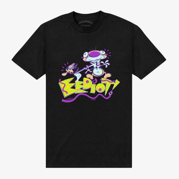 Queens Park Agencies - Ren & Stimpy 90s Unisex T-Shirt Black