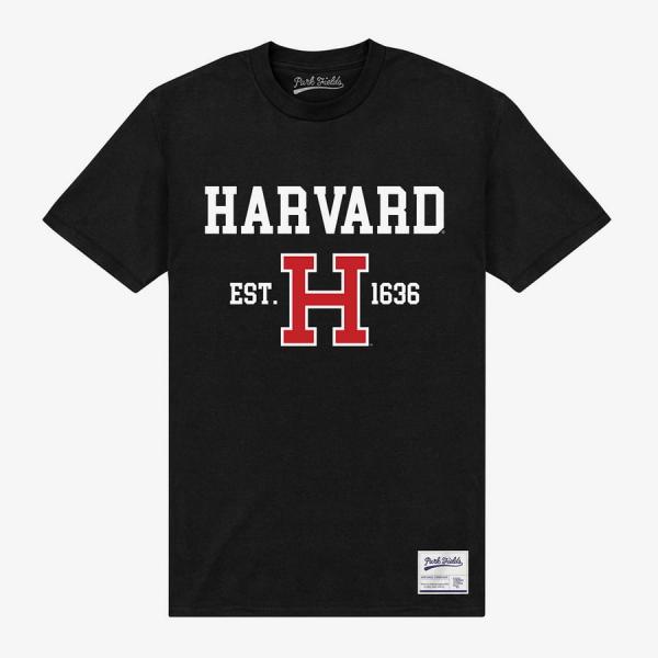 Tričko Merch Park Agencies - Harvard University Est 1636 Unisex T-Shirt Black XL