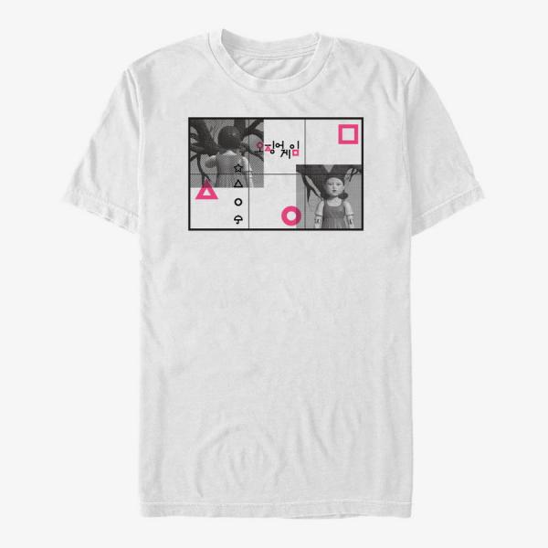 Tričko Merch Netflix Squid Game - Squid Game Tiles Unisex T-Shirt White M