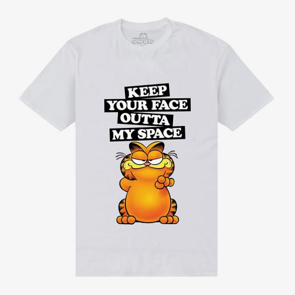 Tričko Merch Park Agencies - Garfield My Space Unisex T-Shirt White L