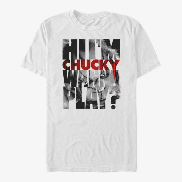 Queens NBCU Chucky - Wanna Play Unisex T-Shirt White
