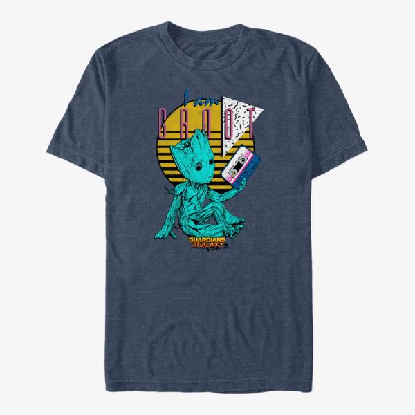 Tričko Merch Marvel GOTG 2 - Space Lord Unisex T-Shirt Vintage Heather Navy M
