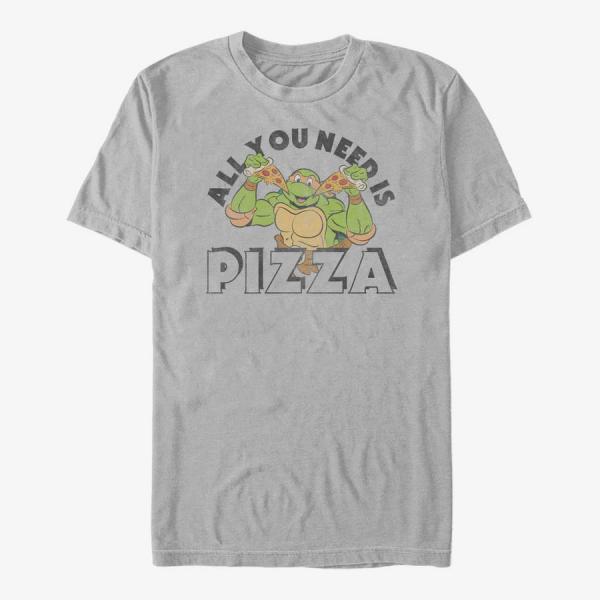 Tričko Merch Nickelodeon Teenage Mutant Ninja Turtles - ALL YOU NEED IS PIZZA Unisex T-Shirt Ash Grey S