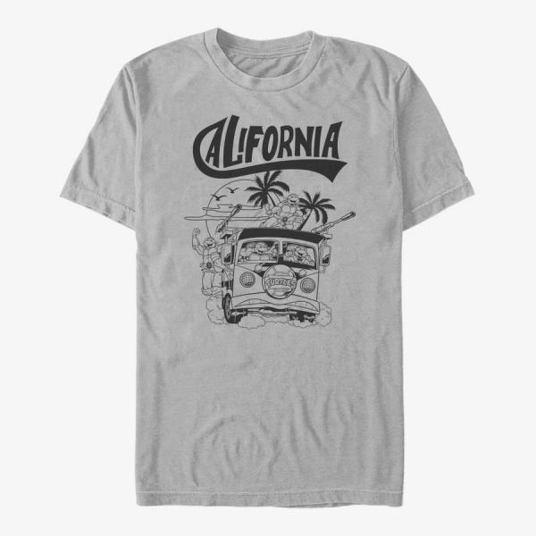 Queens Nickelodeon Teenage Mutant Ninja Turtles - CALIFORNIA Unisex T-Shirt Ash Grey