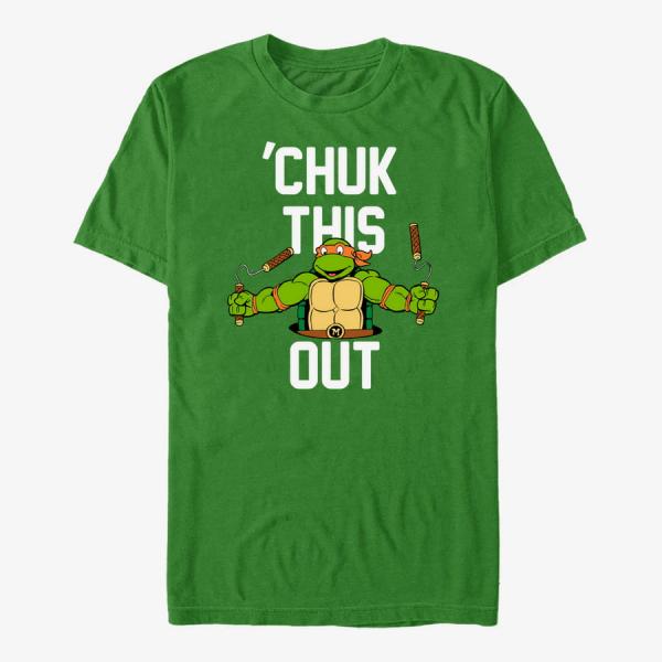 Queens Nickelodeon Teenage Mutant Ninja Turtles - I PREFER THE NUNCHUCKS Unisex T-Shirt Kelly Green