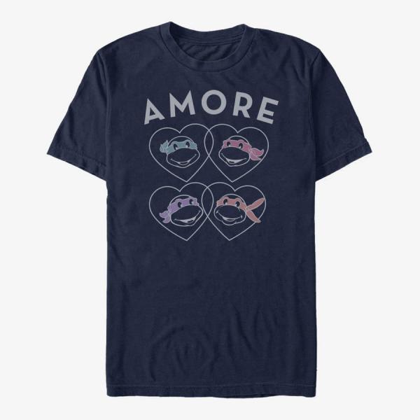 Tričko Merch Nickelodeon Teenage Mutant Ninja Turtles - AMORE Unisex T-Shirt Navy Blue XXL