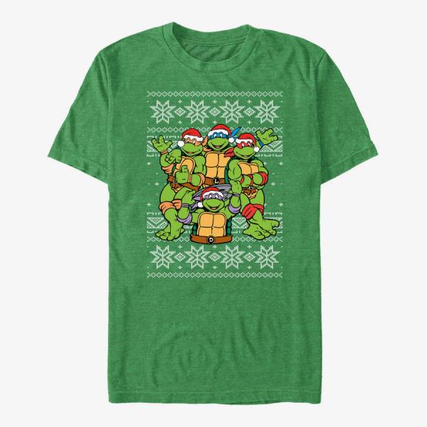 Tričko Merch Nickelodeon Teenage Mutant Ninja Turtles - Ugly On Top Unisex T-Shirt Retro Heather Green S