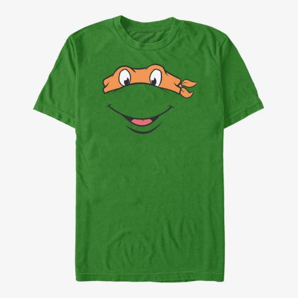 Tričko Merch Nickelodeon Teenage Mutant Ninja Turtles - Mike Face Unisex T-Shirt Kelly Green S