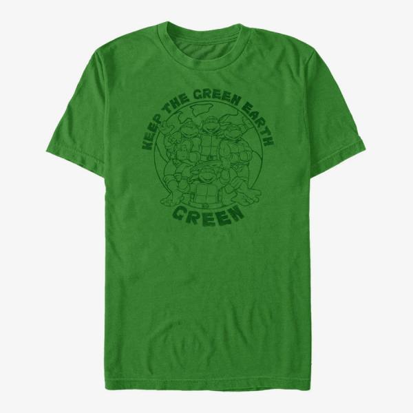 Queens Nickelodeon Teenage Mutant Ninja Turtles - Green Earth Unisex T-Shirt Kelly Green