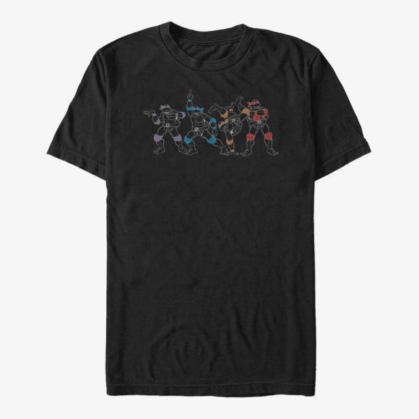 Tričko Merch Nickelodeon Teenage Mutant Ninja Turtles - NINJA TURTLES Unisex T-Shirt Black XXL