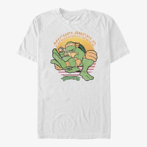 Tričko Merch Nickelodeon Teenage Mutant Ninja Turtles - Mikey Sun Unisex T-Shirt White S