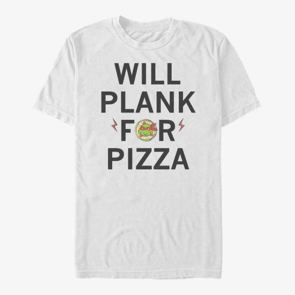 Tričko Merch Nickelodeon Teenage Mutant Ninja Turtles - PLANK FOR PIZZA Unisex T-Shirt White XXXL