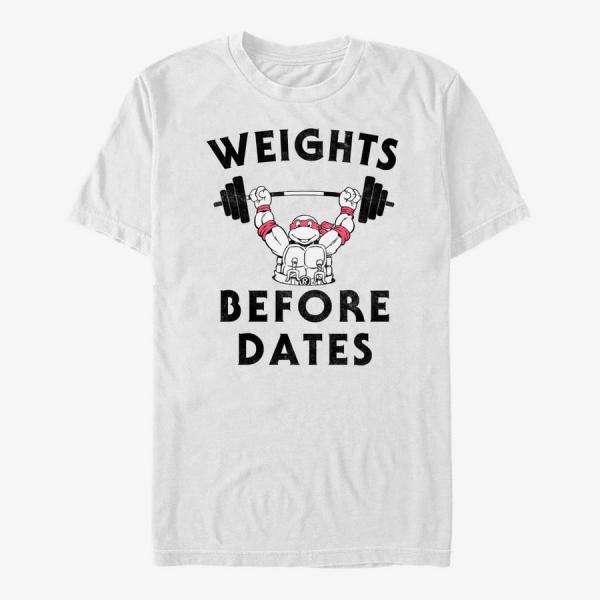 Queens Nickelodeon Teenage Mutant Ninja Turtles - WEIGHTS BEFORE DATES Unisex T-Shirt White