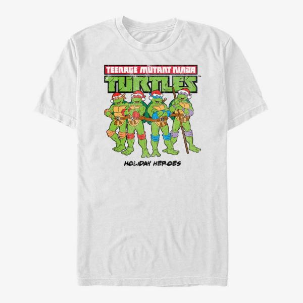 Queens Nickelodeon Teenage Mutant Ninja Turtles - Christmas Logo Unisex T-Shirt White
